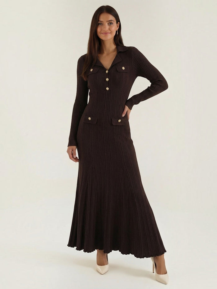 Veronica Robe Longue En Maille