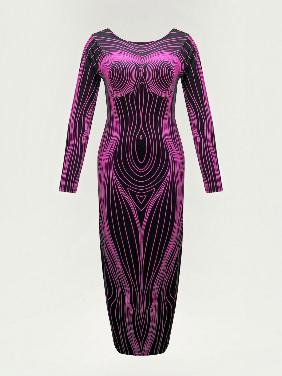 Xiomara Robe Longue À Motif Corps